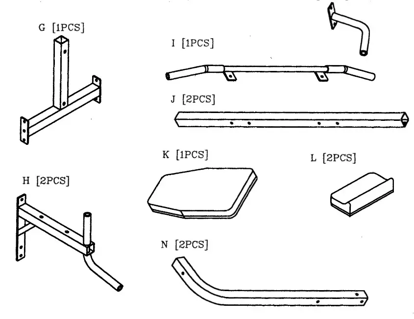 BODY SOLID Knee Raise parts 1