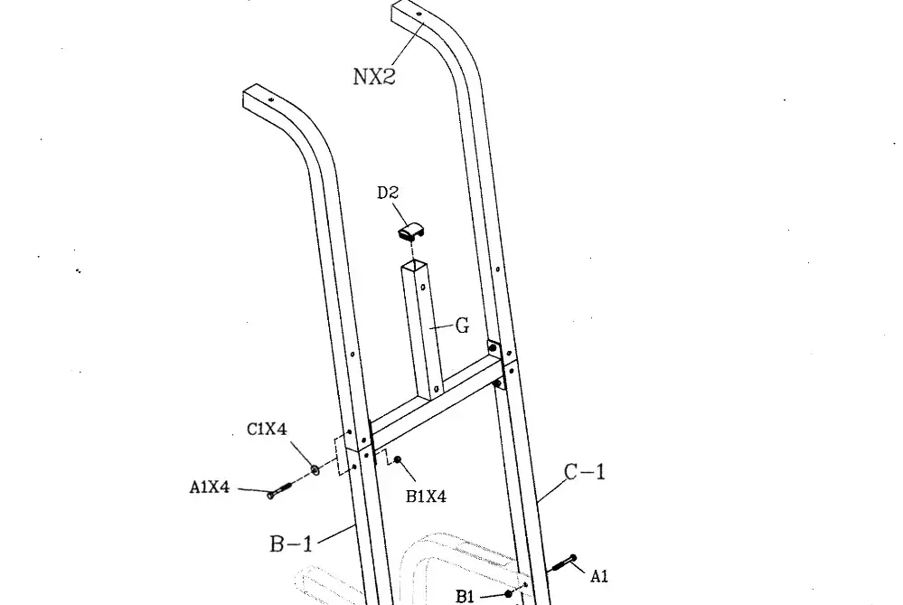 BODY SOLID Knee RaiseDiyagram 2