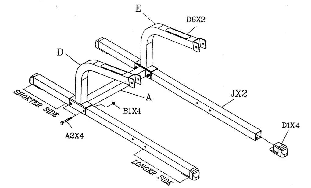 BODY SOLID Knee RaiseDiyagram