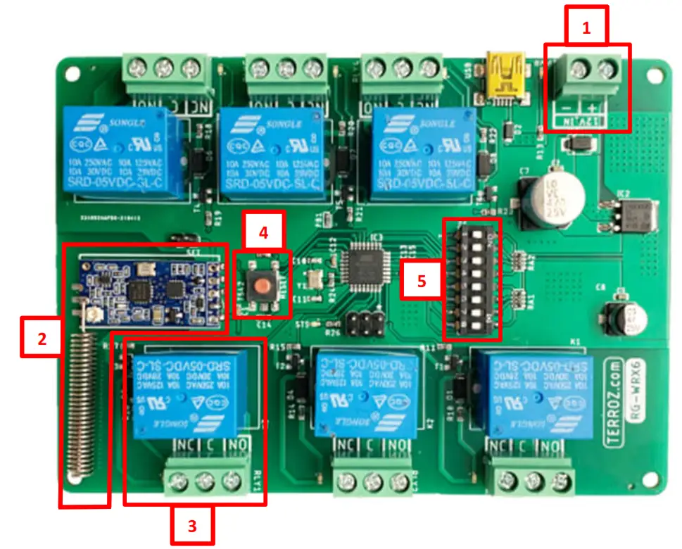LobiBox K SIG 6 Channel Wireless Transmitter and Receiver - RECEIVER COMPONENTS
