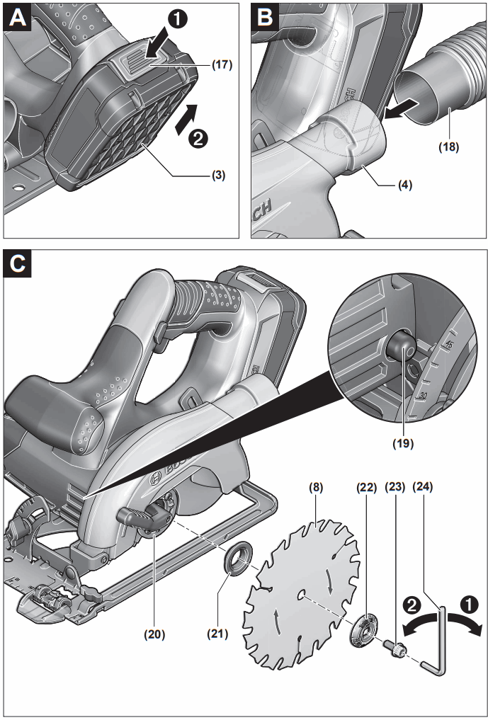 BOSCH PKS 18 LI Home and Garden Cordless Circular Saw - 2
