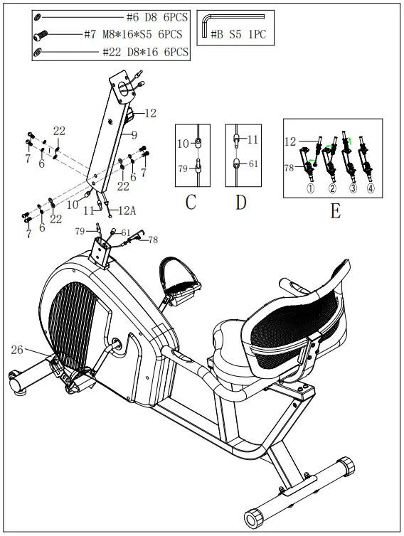 SUNNY-SF-RB421004-Endurance-Series-Magnetic-Recumbent-Bike-fig-8