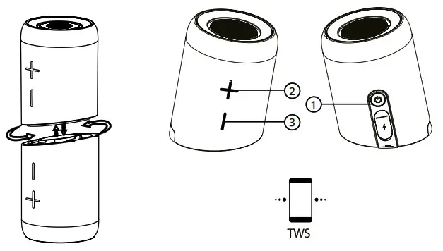 niceboy NCB044O Raze 2 Twins Bluetooth Speaker - BASIC OPERATION