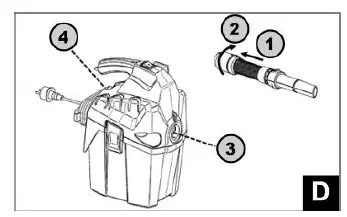 FLEX FLX481491 VC 6 L MC 18.0 Compact Vacuum Cleaner 18V Bare Unit FIG 5