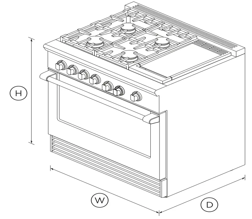 FISHER PAYKEL RGV2 364GD N N Gas Range - fig