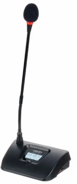 SIRUS Quad C 823 UHF Conference Desk Station with Gooseneck Microphone