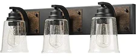 globe 91002138 Mackay 24 Inch 3 Light Faux Wood Vanity Light-fig1