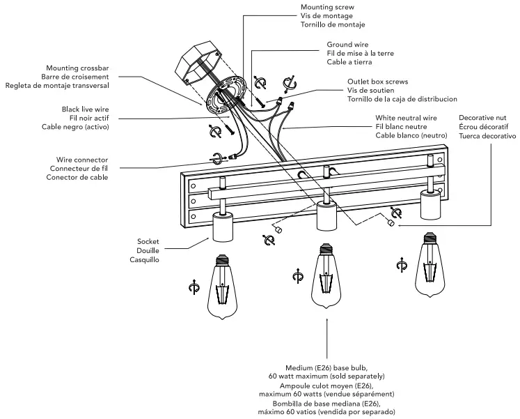 globe 91002138 Mackay 24 Inch 3 Light Faux Wood Vanity Light-fig5