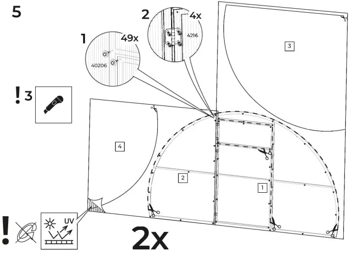 DANCOVER Greenhouse Strong NOVA 3x6m-fig10