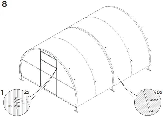 DANCOVER Greenhouse Strong NOVA 3x6m-fig13