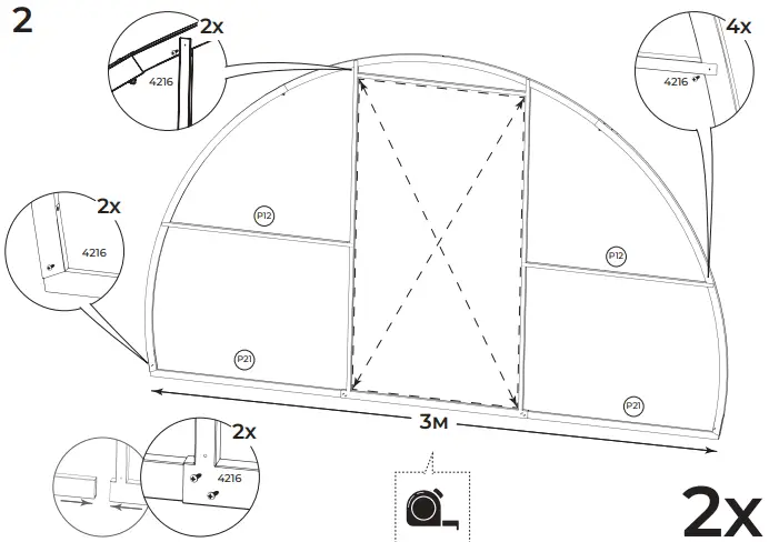DANCOVER Greenhouse Strong NOVA 3x6m-fig7