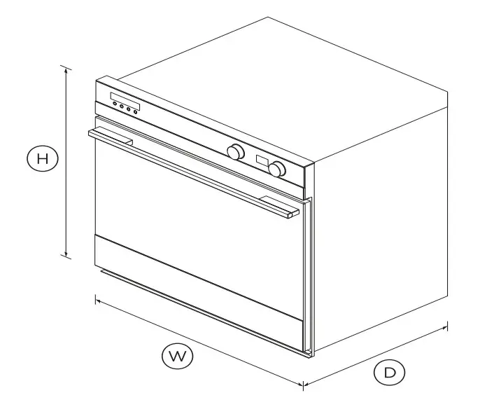 FISHER PAYKEL OB30SCEPX3N 30-Inch Single Electric Wall Oven - Diamension