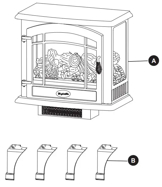 Comfort Glow EQS5140 Sanibel 20 in. Infrared Electric Stove - figure 1