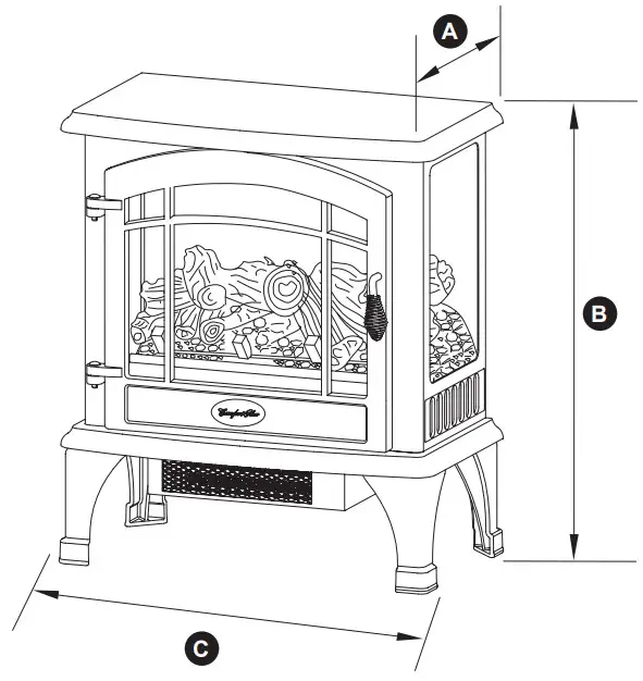 Comfort Glow EQS5140 Sanibel 20 in. Infrared Electric Stove - figure 2