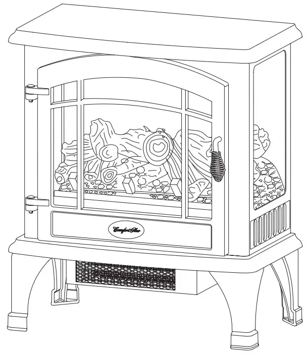 Comfort Glow EQS5140 Sanibel 20 in. Infrared Electric Stove