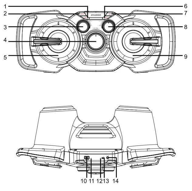 SYLVANIA-SP336-DG-Bluetooth-10-Watt-Rechargeable-Light-up-Speaker-3