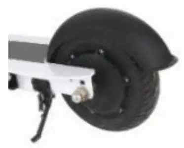 insportline Electric Scooter - Rear air-free solid wheel