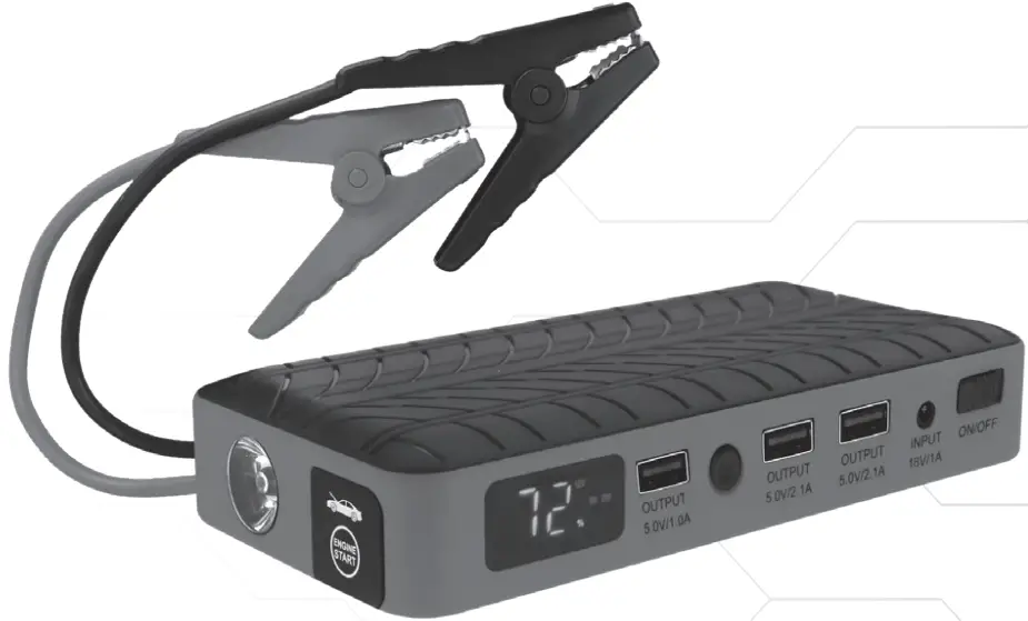 POWER PATCH Pro Jolt Technology Jump Starter with Air Compressor