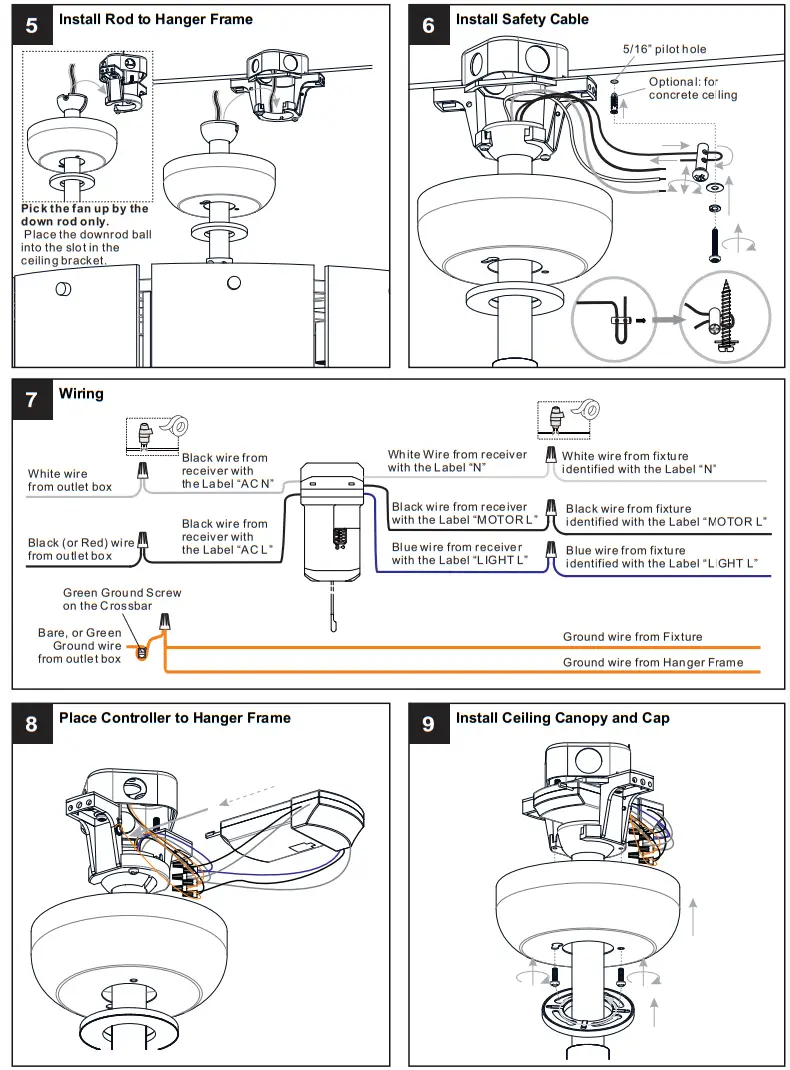 QUOIZEL QFA4046PK Alexa 23 Inch Polished Nickel with Silver Blades Fandelier - Fig 11
