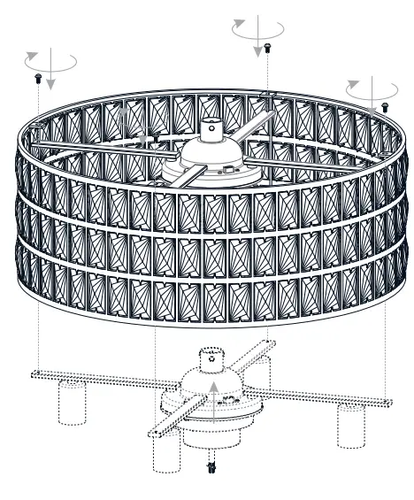QUOIZEL QFA4046PK Alexa 23 Inch Polished Nickel with Silver Blades Fandelier - Fig 6