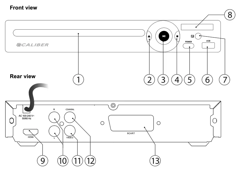 CALIBER HDVD 002 DVD Player - fig