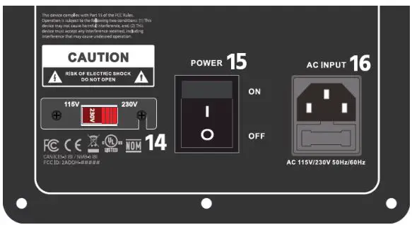 STAGE RIGHT 15 Powered Speaker SRD215 - Voltage selector