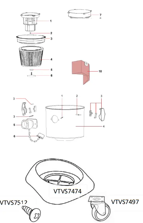 V-TUF MIDI H 110 Industrial Vacuum Cleaner - POS1