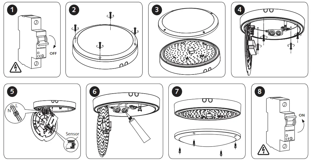 MALMBERGS Acis LED Wall-Ceiling Luminaire - 15