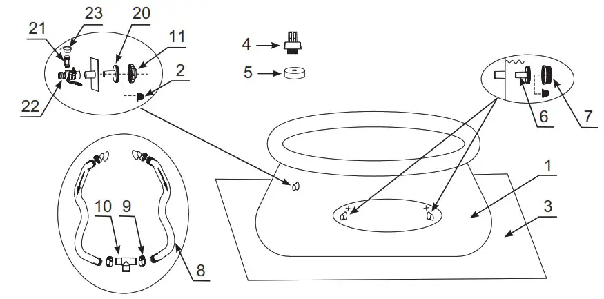 INTEX 28106NP Easy Set Pool 8Ft X 24 - PARTS REFERENCE 1