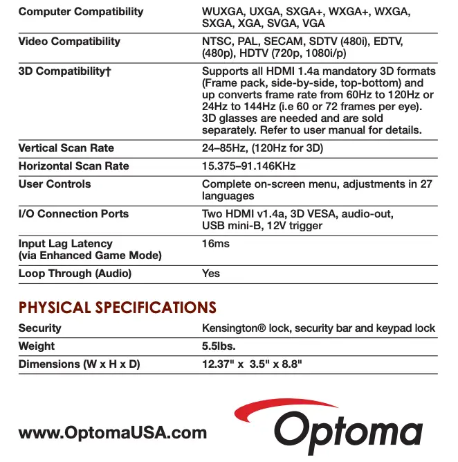 COMPATIBILITY SPECIFICATIONS