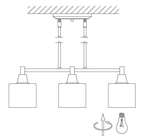 HAMPTONBAY HDP12070BL Oron 3-Light Black Linear Island Pendant Hanging Light 9