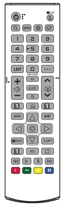 LG 32LD340H LED TV Owner's - Remote