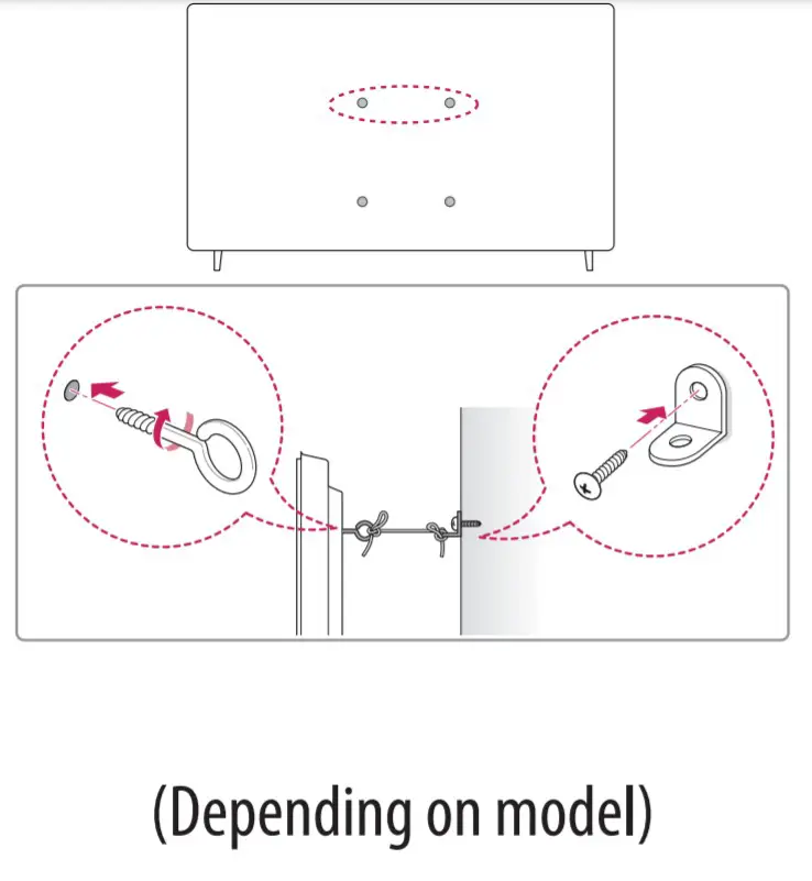 LG 32LD340H LED TV Owner's - Securing