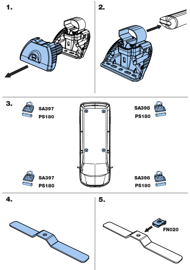 Rhino JA2PR-FL KammBar Aluminium Roof Bars - 2