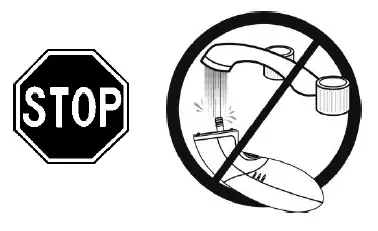 NEVER WASH THE BASE WITH WATER OR ANY LIQUID