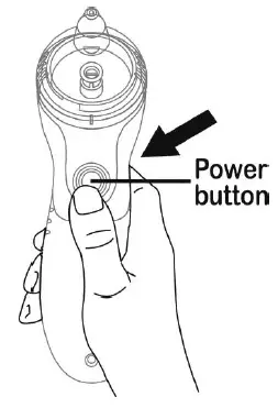 Press and hold the power
button
