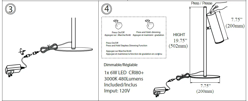 Dainolite-CST-196LEDT-Black-Desk-Lamp-with-Shade-02