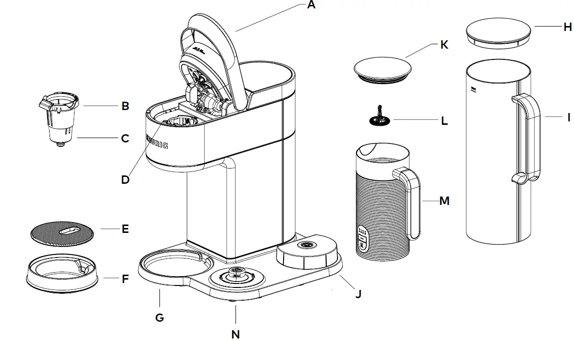 KEURIG K•Cafe Single-Serve K-Cup Coffee Maker 22