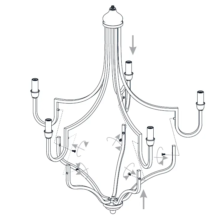 Quoizel-MAB5026MBK-Mabel-5-Light-Matte-Black-Chandelier-FIG-6