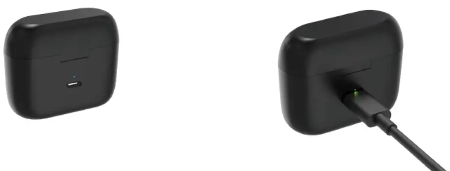 Srhythm S3 Active Noise Cancelling Earbuds - Charging to the Charging Box