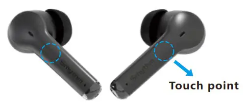 Srhythm S3 Active Noise Cancelling Earbuds - Multifunction Touchpad