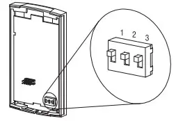 aube TH115-AF-GA Programmable thermostat - configuration switches