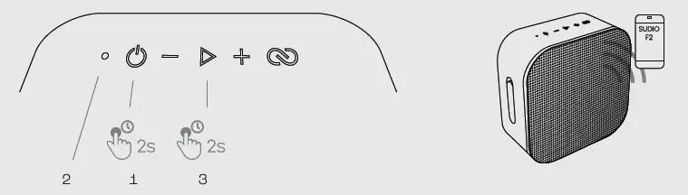 sudio F2 Portable Bluetooth Speaker 5