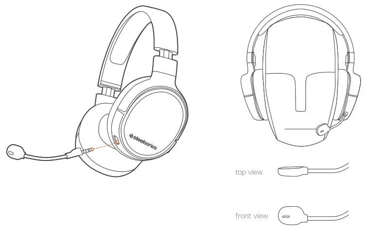 steelseries ARCTIS 1 Wireless Gaming Headset - MICROPHONE