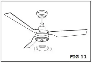V-TAC Decorative Ceiling Fans - INSTALL THE FACING COVER INTO THE