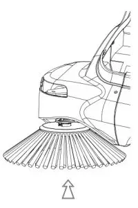 TENNANT S6 Walk-Behind Battery Sweeper - Side brush