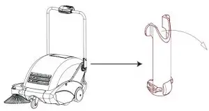 TENNANT S6 Walk-Behind Battery Sweeper - height position