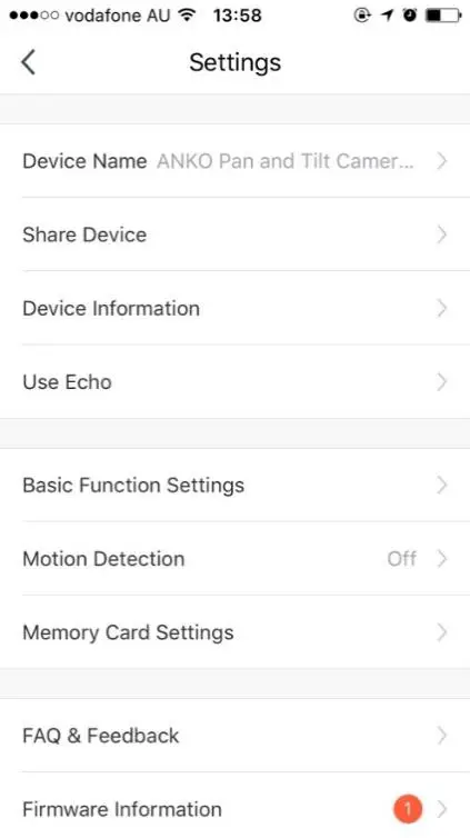 Mirabella genio E96F Full HD Wi Fi Indoor Camera- Device name