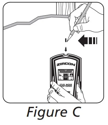 ZIRCON SuperScan H1 Advanced Stud Finder - Figure C