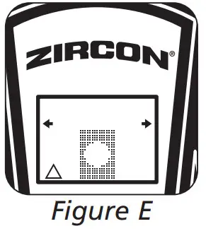 ZIRCON SuperScan H1 Advanced Stud Finder - Figure E